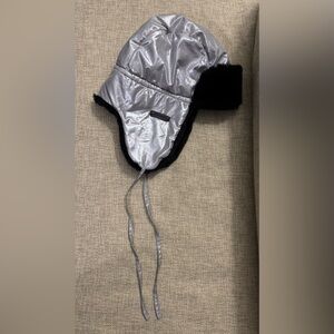 Silver and Black winter hat